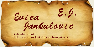 Evica Jankulović vizit kartica